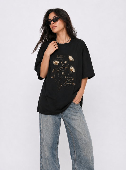 Bloom Tee Black