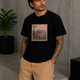 Leopard Post Tee Black