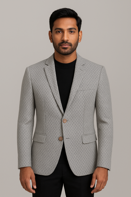 Silver Circle knit Blazer
