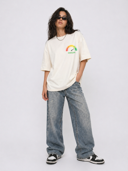 Cool Bee Apex Drive Graphic Tee White for Women - White Oversized Graphic Tee Streetwear India - Lifestyle View