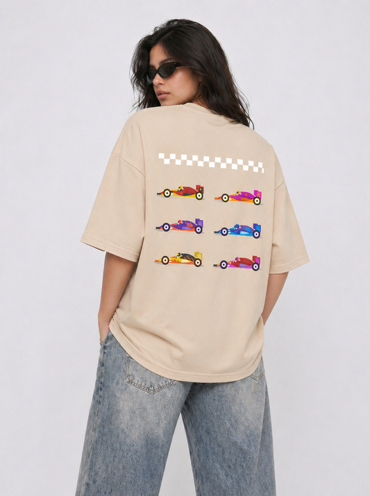 Formula Box Tee Beige