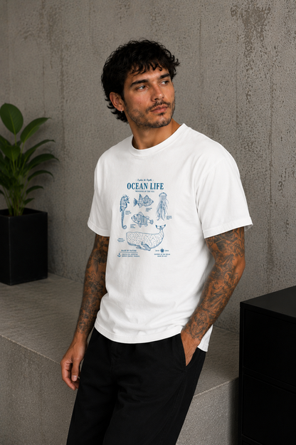 Ocean Life Tee White