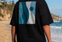 Blue Wave Tee Black
