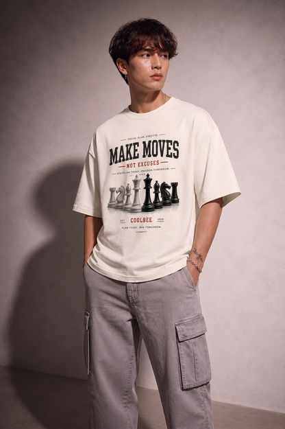 Cool Bee Theory Tee White for Men - White Oversized Graphic Tee Streetwear India