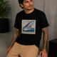 Ocean Stamp Tee Black