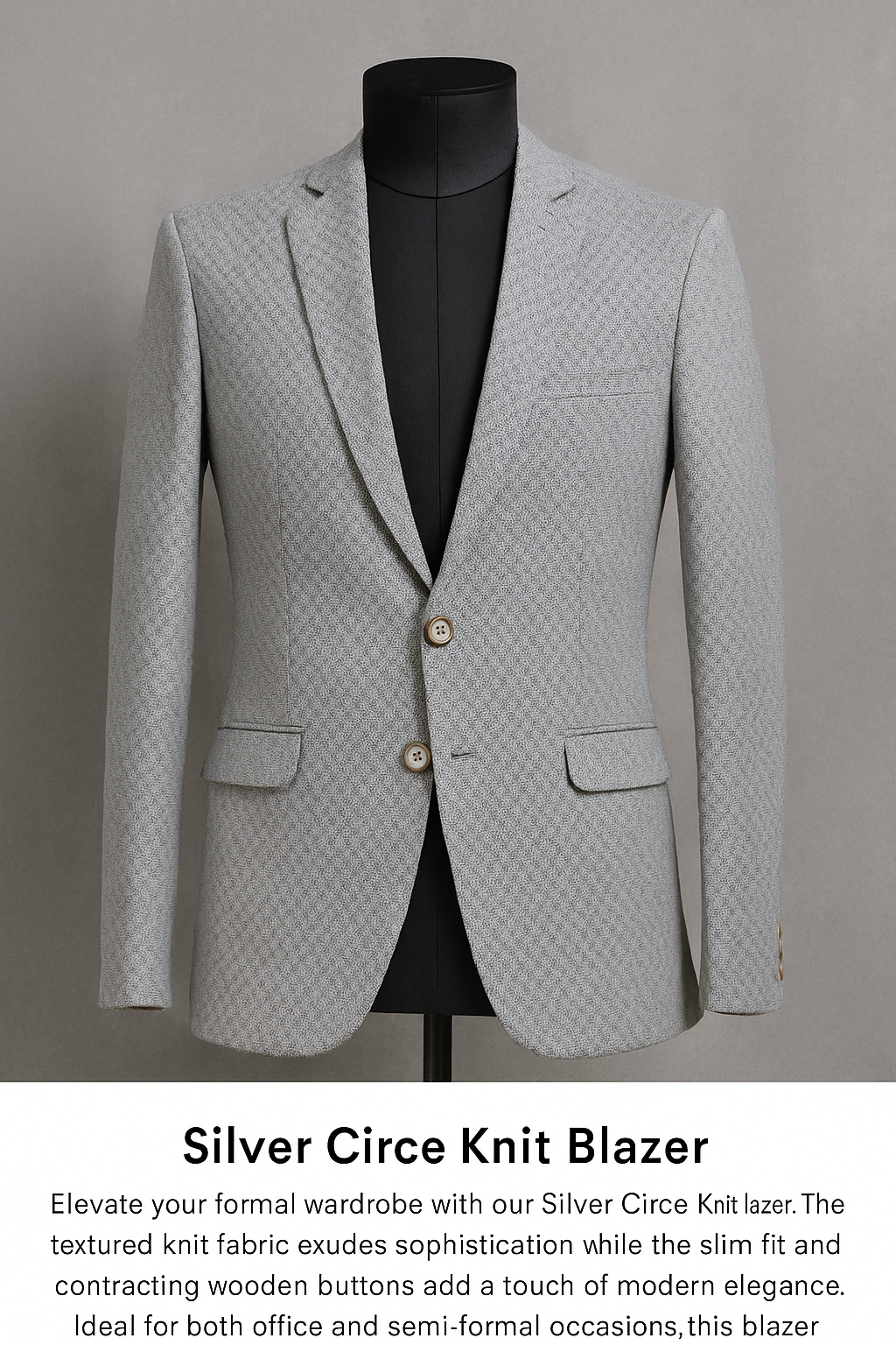 Silver Circle knit Blazer