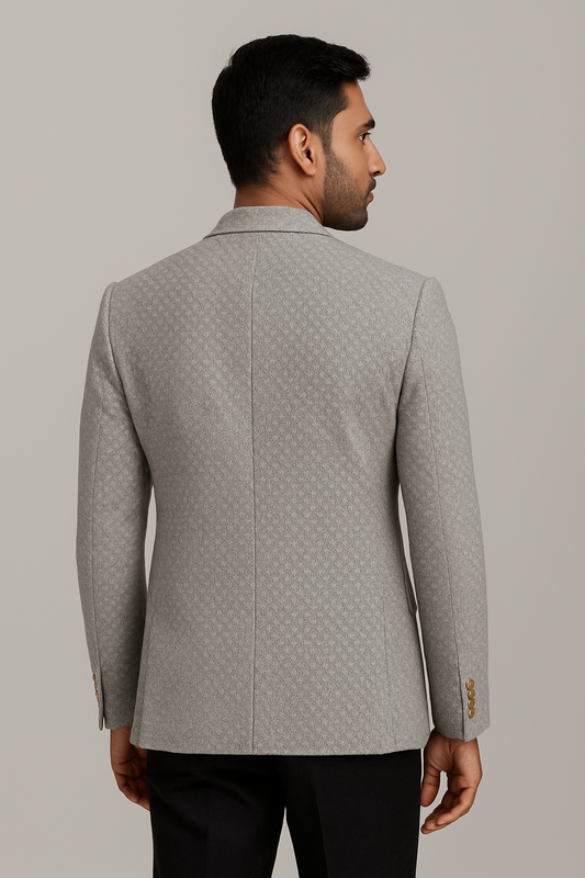Silver Circle knit Blazer