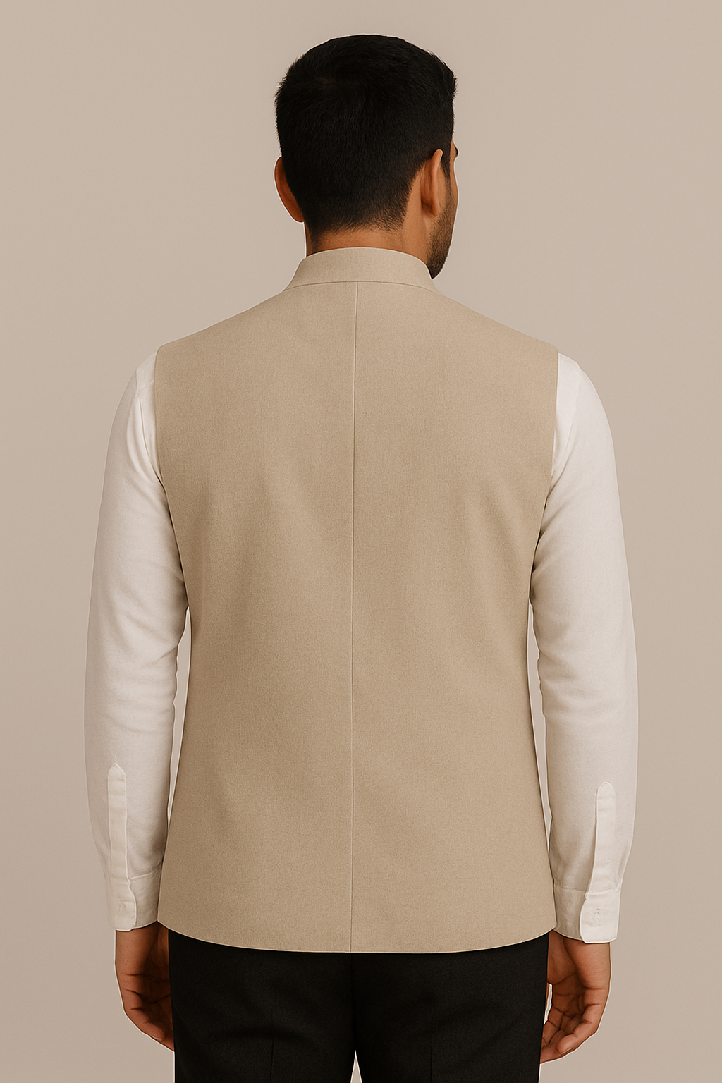 Classic Beige Nehru Jacket – Premium Cotton Blend