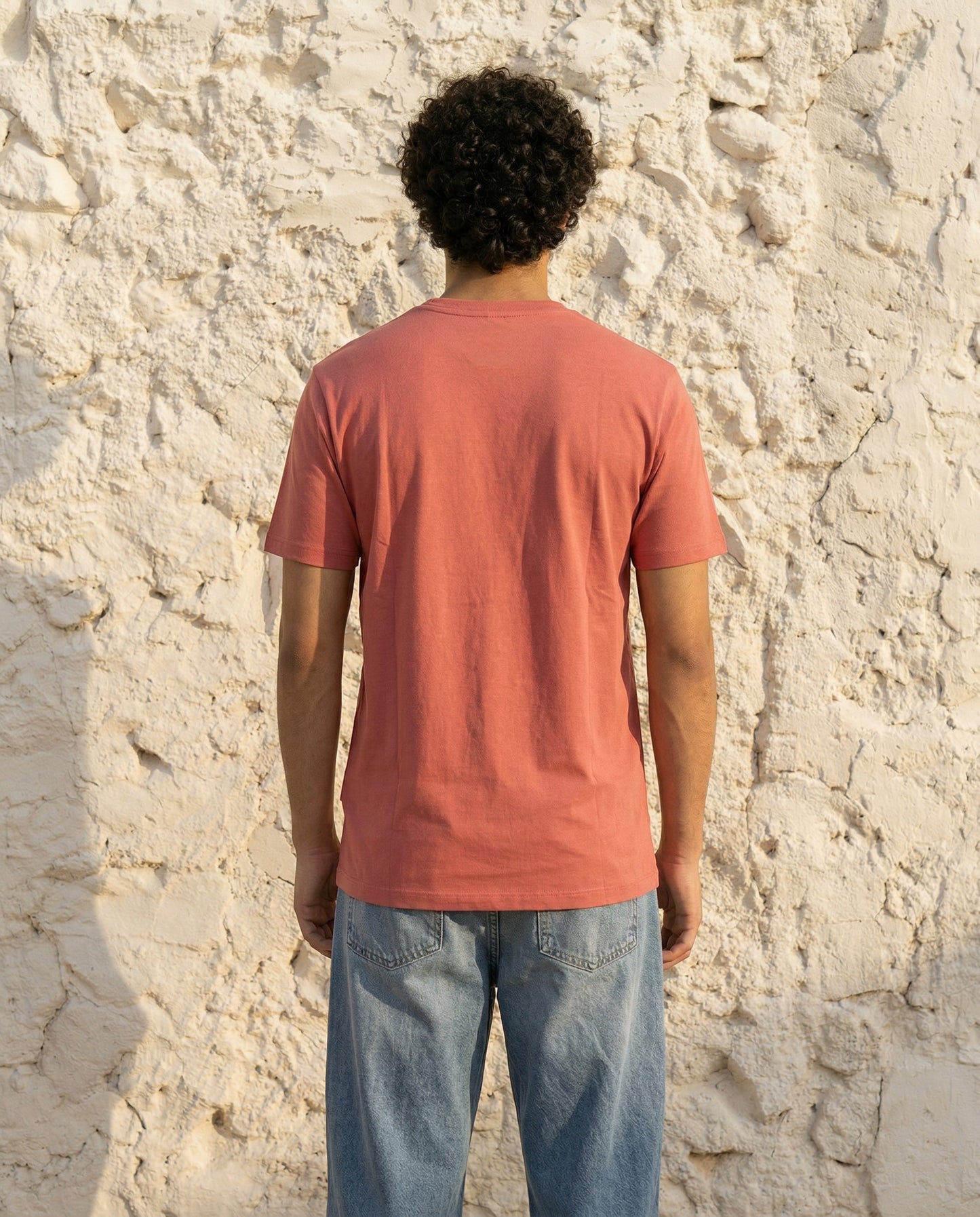 Cool Bee Essential Cotton Crew Neck T-Shirt Red for Men - Red Regular Fit Tee India - Lifestyle View