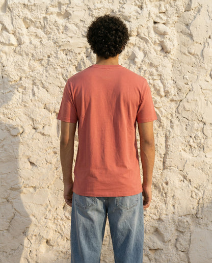 Cool Bee Essential Cotton Crew Neck T-Shirt Red for Men - Red Regular Fit Tee India - Lifestyle View