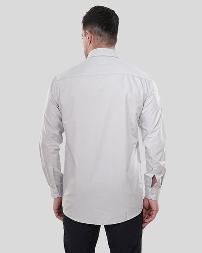 The Executive Silver-Grey Form-Fit Shirt