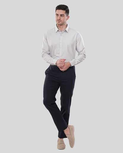 The Executive Silver-Grey Form-Fit Shirt