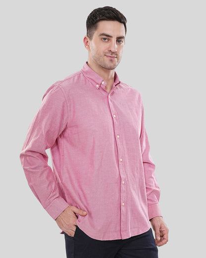 Urban Pulse Rosewood Solid Oxford Shirt