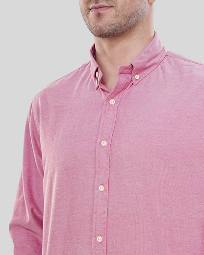 Urban Pulse Rosewood Solid Oxford Shirt
