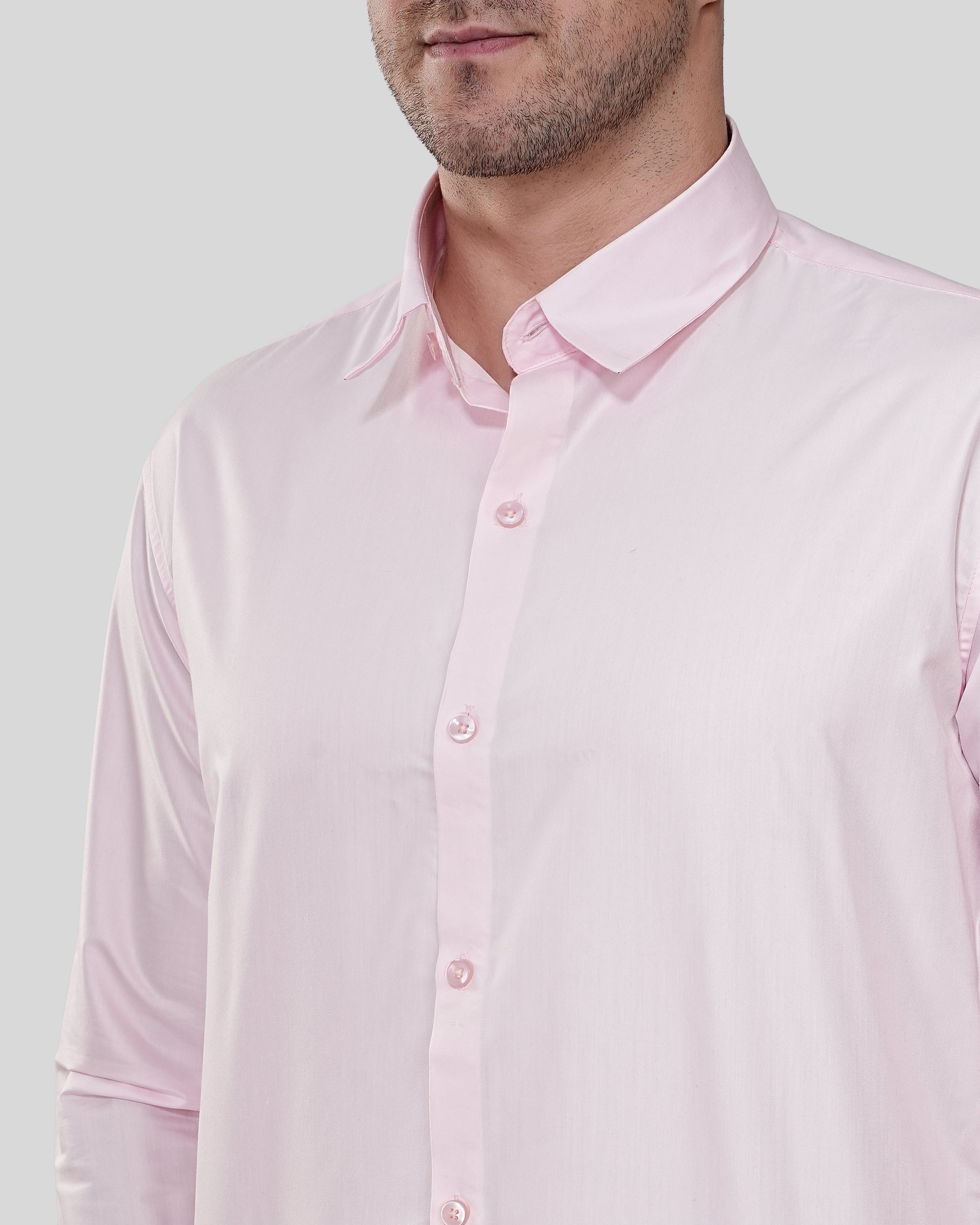 Cool Bee Elevated Basics Mulberry Heather Oxford Shirt for Men - White Premium Cotton Shirt India - Back View