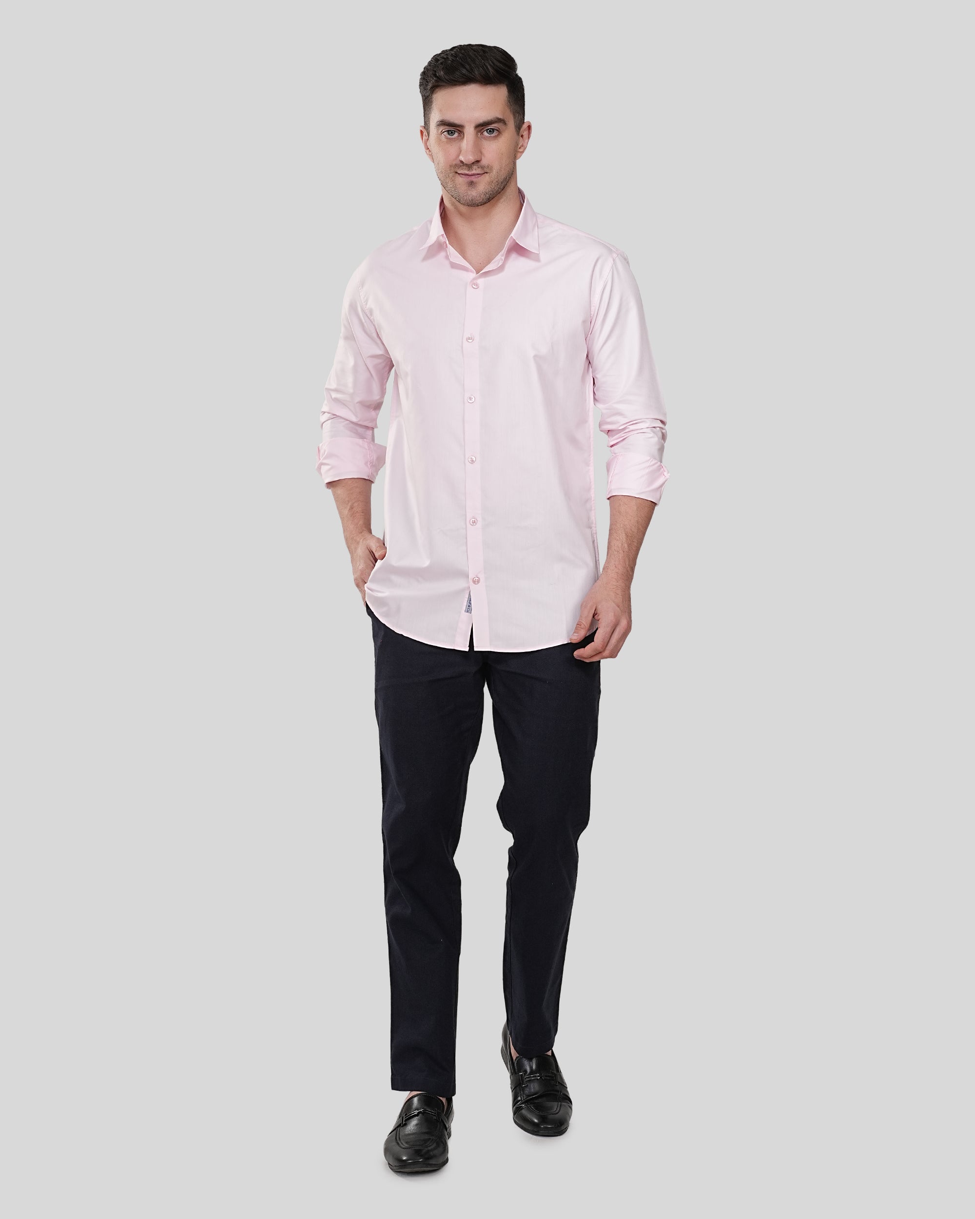 Cool Bee Elevated Basics Mulberry Heather Oxford Shirt for Men - White Premium Cotton Shirt India - Lifestyle View