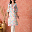 Rose Quartz Radiance: Hand-Embroidered Chikankari Kurta Set