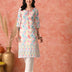 Rose Quartz Radiance: Hand-Embroidered Chikankari Kurta Set