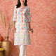 Rose Quartz Radiance: Hand-Embroidered Chikankari Kurta Set