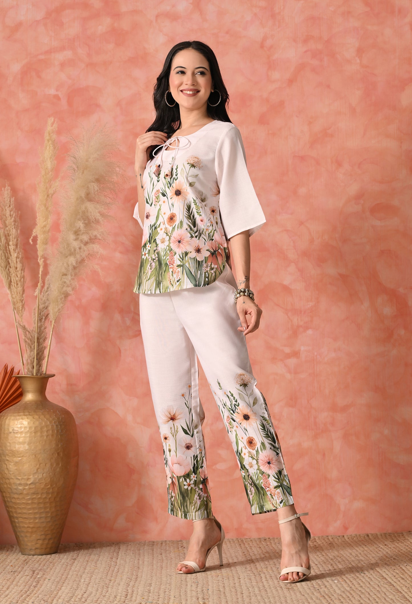 Golden Glow: Sun-Kissed Yellow Chikankari  Set