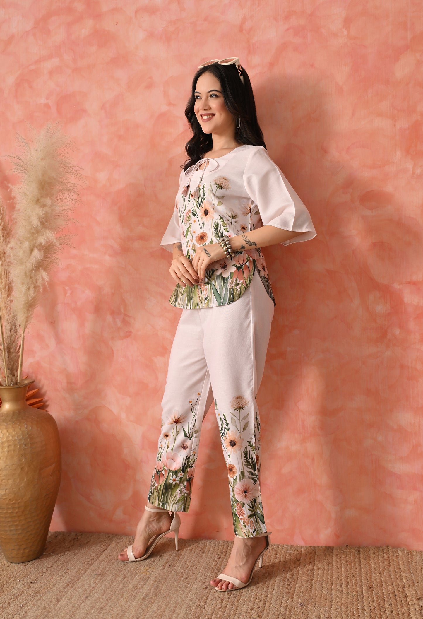 Golden Glow: Sun-Kissed Yellow Chikankari  Set