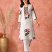 Lavender Luxe: Hand-Embroidered Chikankari Kurta Set