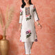 Lavender Luxe: Hand-Embroidered Chikankari Kurta Set