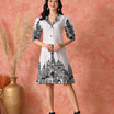 Cerulean Sky: Hand-Embroidered Chikankari Peplum Style Kurta