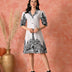 Cerulean Sky: Hand-Embroidered Chikankari Peplum Style Kurta