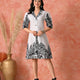 Cerulean Sky: Hand-Embroidered Chikankari Peplum Style Kurta