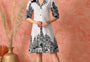 Cerulean Sky: Hand-Embroidered Chikankari Peplum Style Kurta