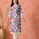 Crimson Bloom: Floral Fusion Kurta Set
