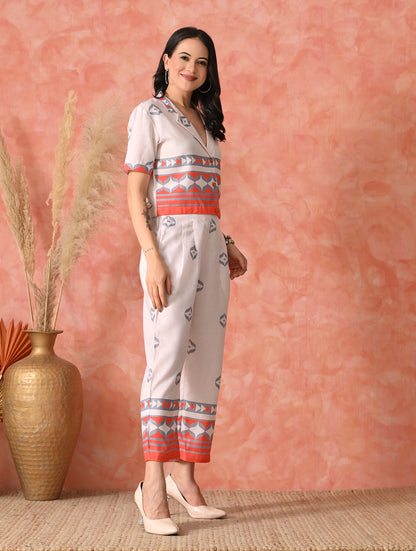 Midnight Bloom: Floral Fusion Co-ord Set