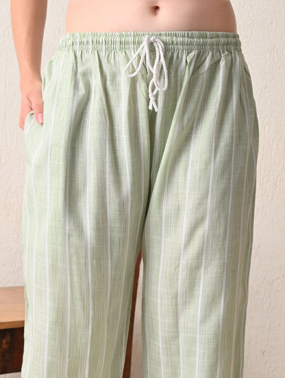 Mint Sage Whisper Chikankari Cotton Kurta Set