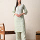 Mint Sage Whisper Chikankari Cotton Kurta Set