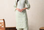 Mint Sage Whisper Chikankari Cotton Kurta Set