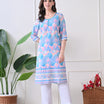 Cocoa Chevron Kurta Set with Gota Accents