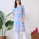 Cocoa Chevron Kurta Set with Gota Accents