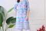 Cocoa Chevron Kurta Set with Gota Accents