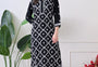 Midnight Bloom: Hand-Embroidered Kurta Set