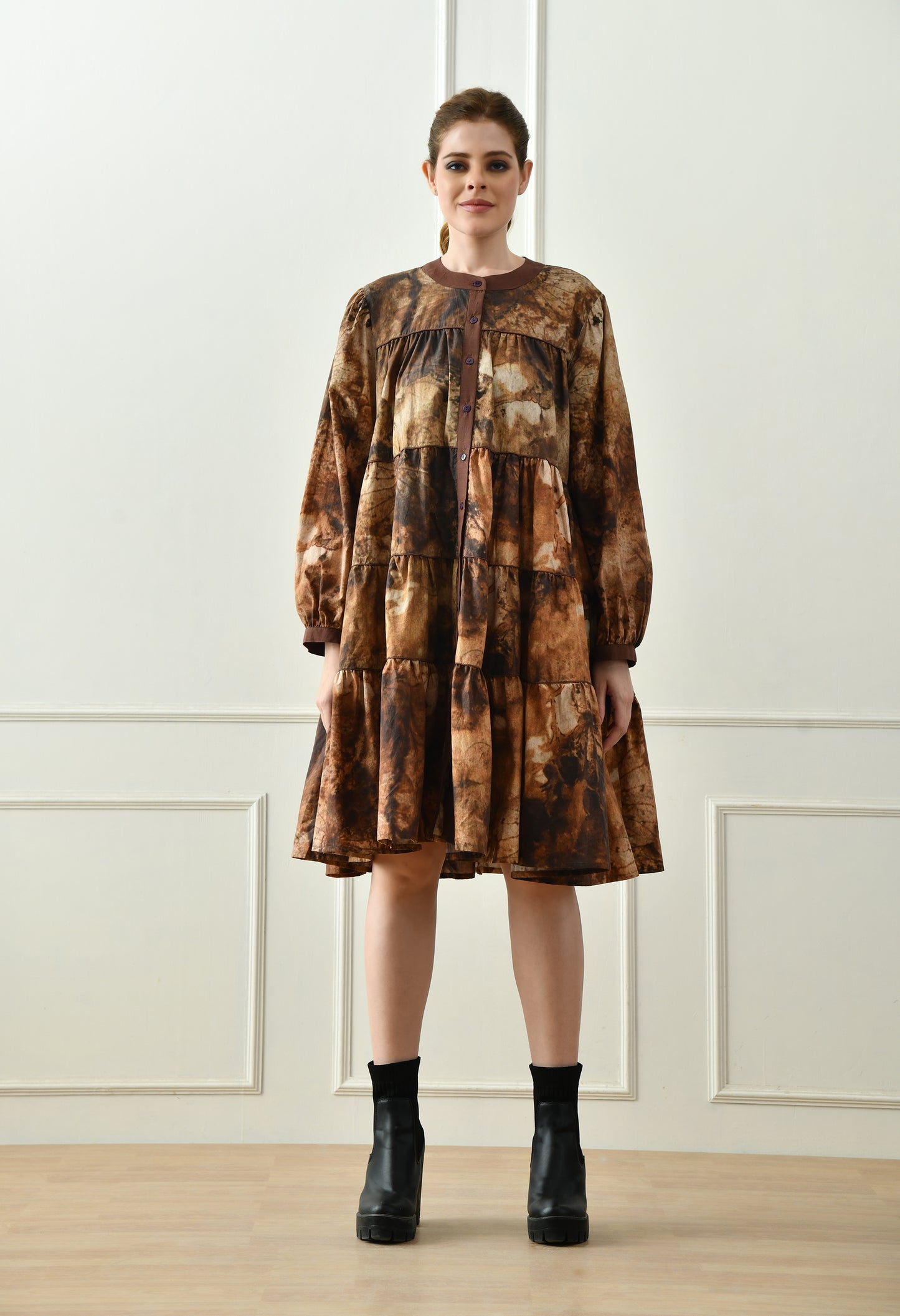 Embrace Earth's Elegance Signature Tiered Dress