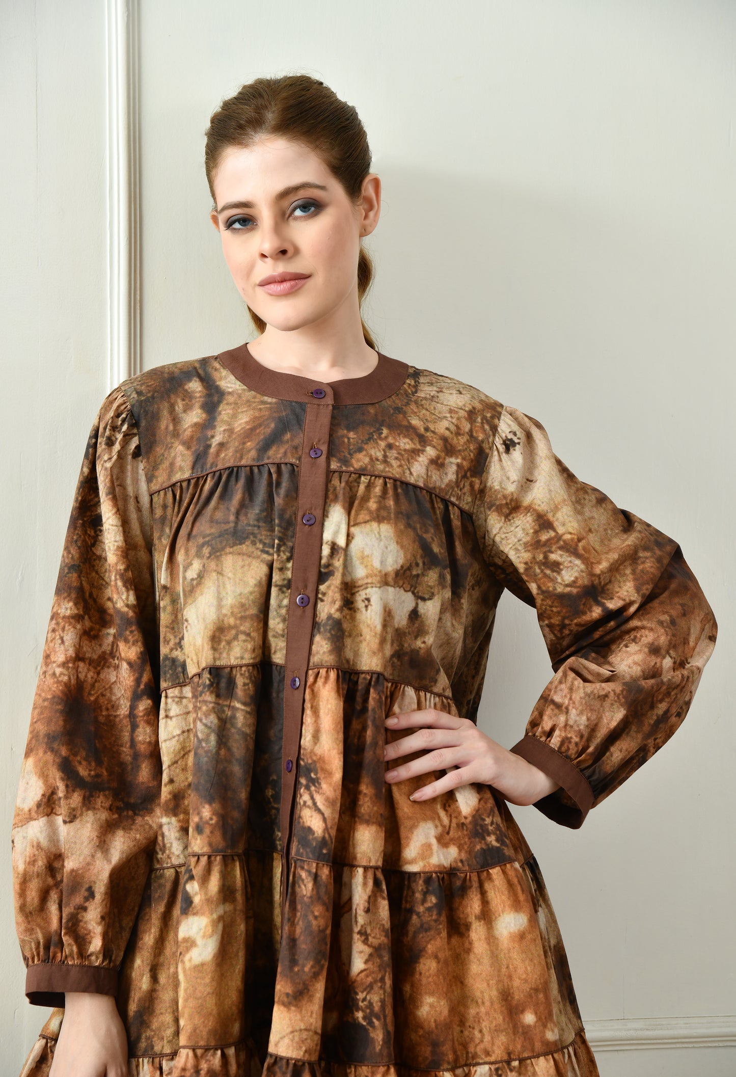 Embrace Earth's Elegance Signature Tiered Dress