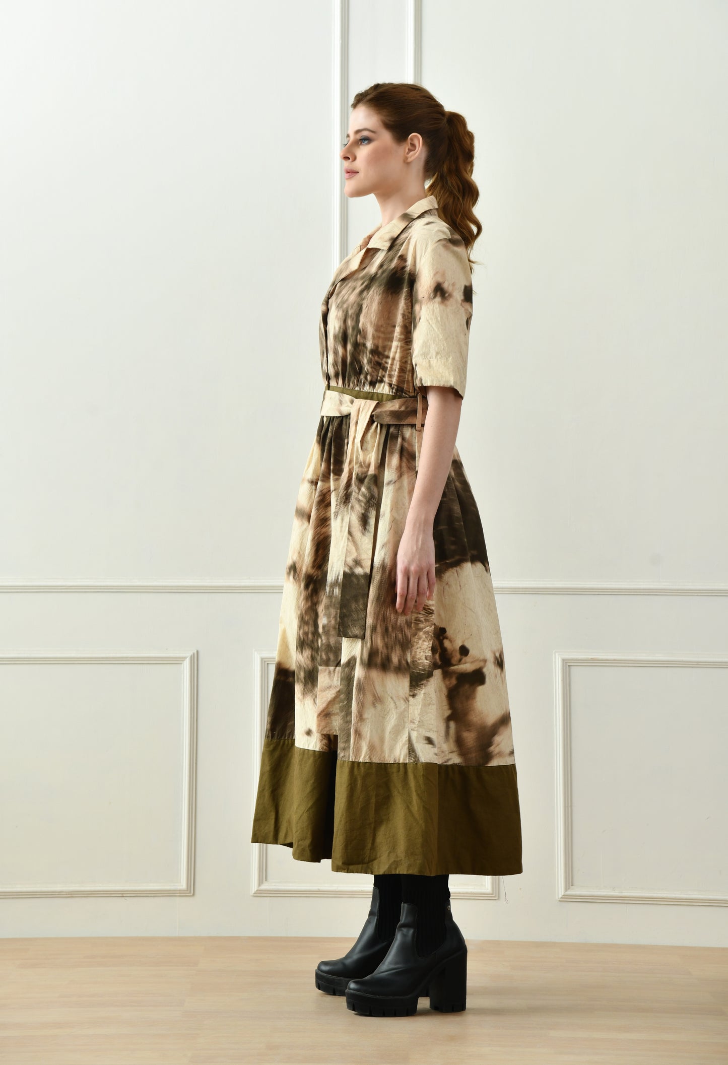 Embrace Olive Green Tiered Dress