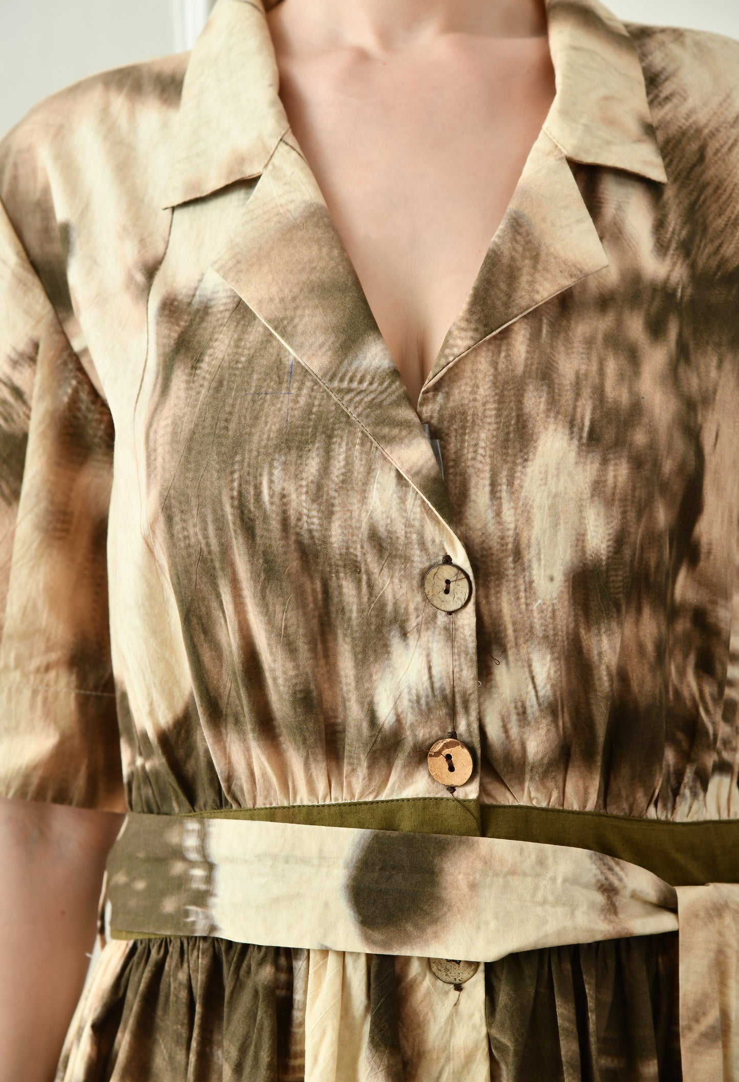 Embrace Olive Green Tiered Dress