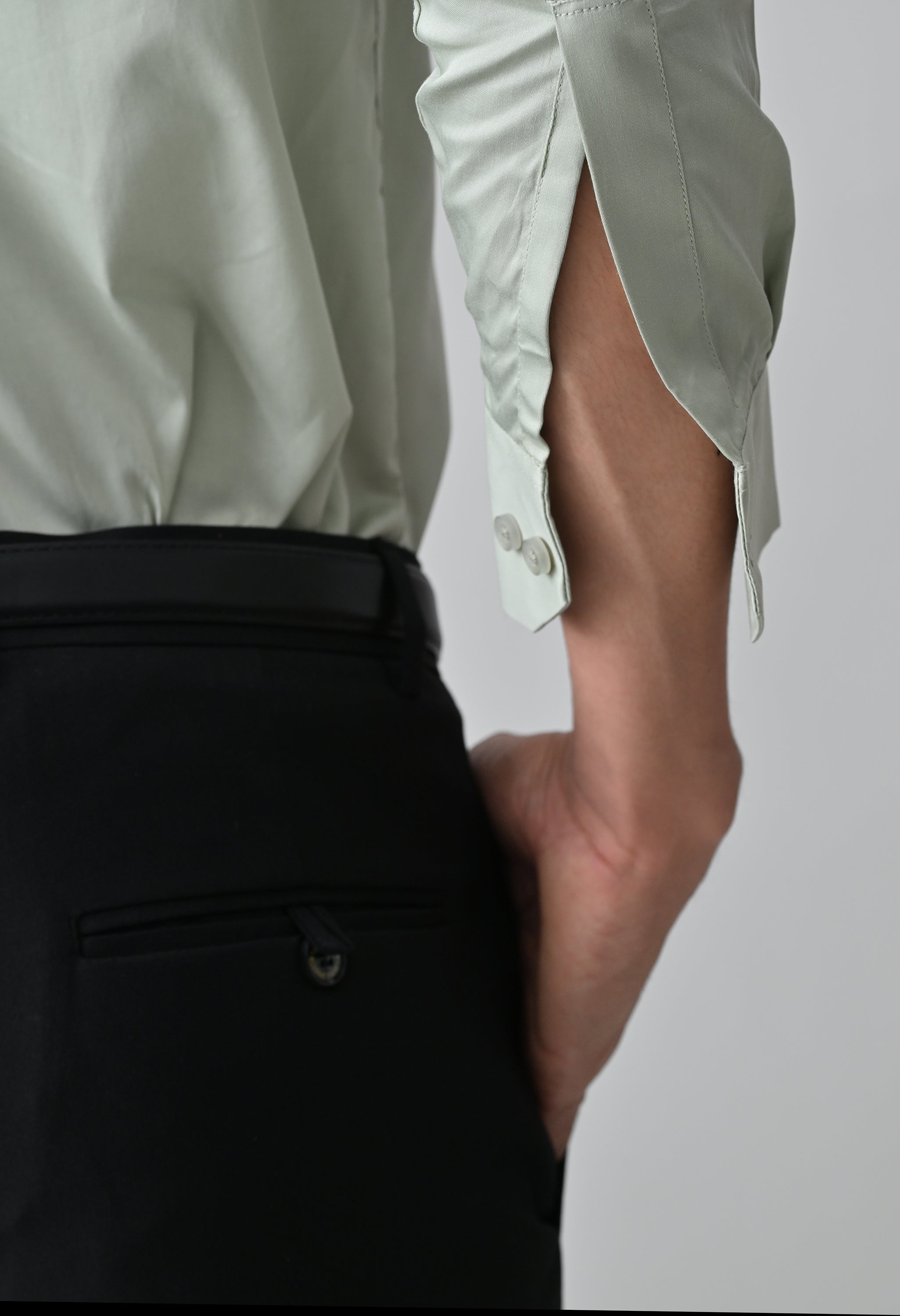 Cool Bee Light Green Cotton Shirt for Men - Light Green Premium Cotton Shirt India - Lifestyle View