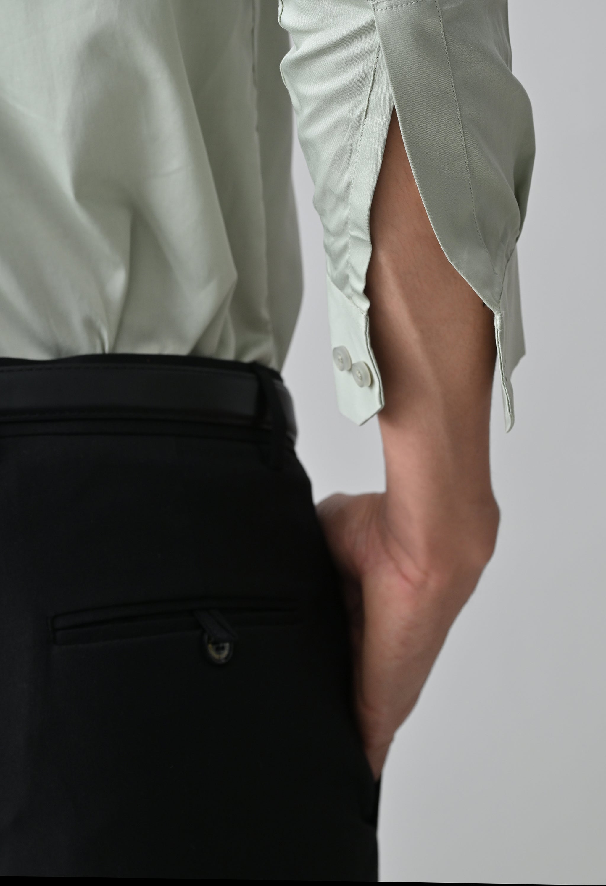 Cool Bee Light Green Cotton Shirt for Men - Light Green Premium Cotton Shirt India - Lifestyle View
