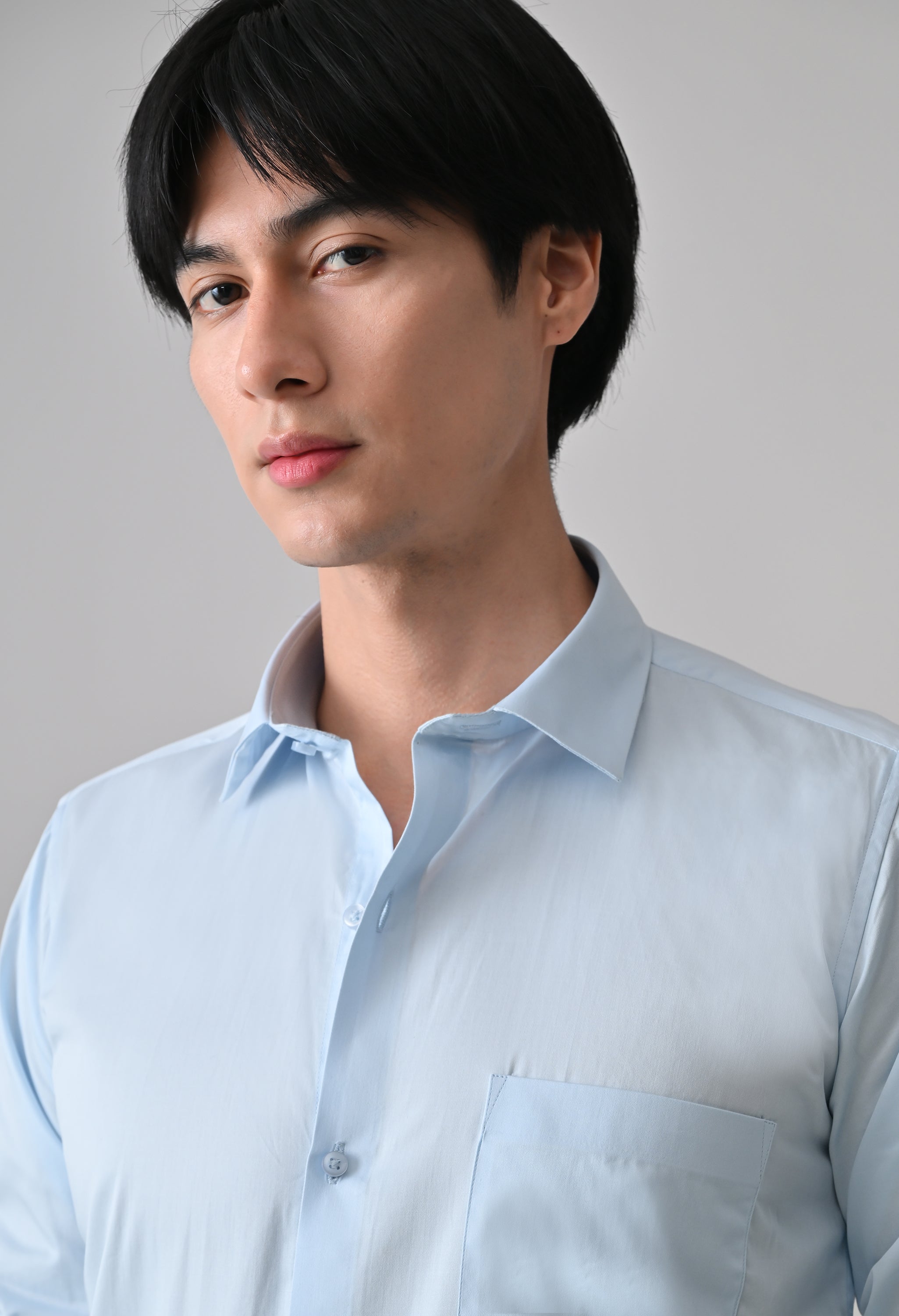 Cool Bee Sky Blue Cotton Shirt for Men - Sky Blue Premium Cotton Shirt India - Lifestyle View