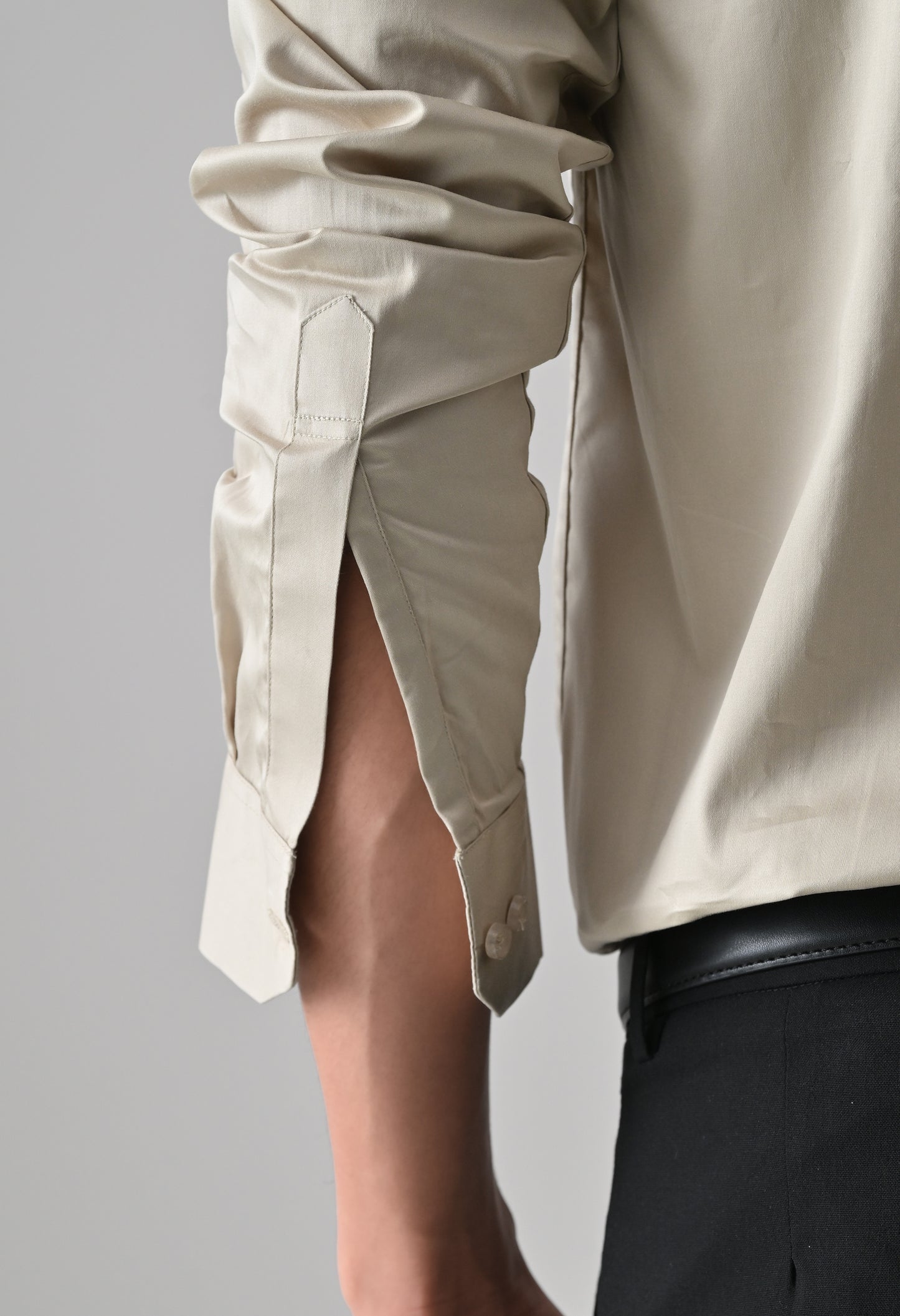 Beige Cotton Shirt for Men | Cool Bee I Spread Collar