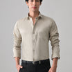 Beige Cotton Shirt for Men | Cool Bee I Spread Collar