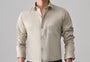 Beige Cotton Shirt for Men | Cool Bee I Spread Collar